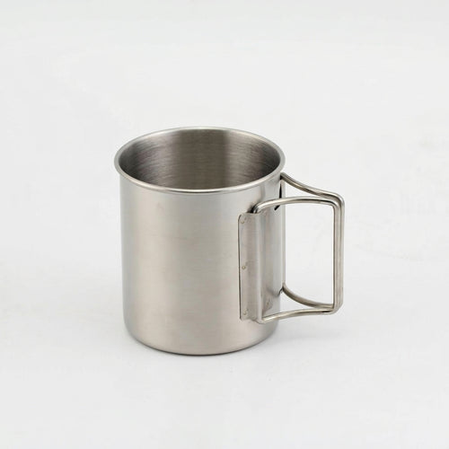 Foldable Coffee Cup Stainless Steel Travel Mug, Outdoor Camping Mug for Hot Drinks, Portable Folding Sports Cup
