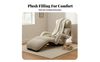 Foldable Design Adjustable Single-Person Sofa Space Saving Convertible Sleeper Chair Ergonomic Lounge Seat Removable Washable Cover for Apartment Dwellers, Young Adults, Dorm Room, Bay Window, Small Areas, Reading Nook