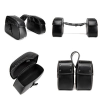 GEARDUKE Motorcycle Saddlebags for Harley, Pair, Black