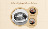 Stainless Steel Divided Hot Pot, Induction Compatible
