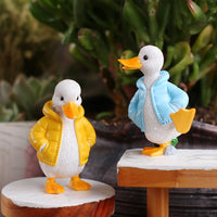 跨境Cute little duck ornament农场鸭夫妇摆件桌面花园庭院装饰