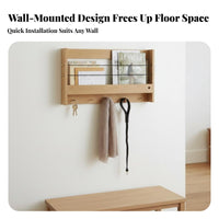 Wall-Mounted Literature Holder with Key hangers Hanging Organizer Space-Saving