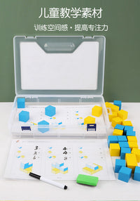 Wooden Educational Toy Blocks for Number Sense, Spatial Reasoning, and Logical Thinking, Kindergarten Teaching Aid