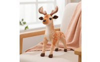 Deer Stuffed Animal Standing Deer Plushie Toy Woods-Style Cute for Children, Playroom, Nursery