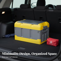 Large Capacity foldable Trunk Organizer Multi-Compartment foldable luggage Container Foldable Design Car Storage Portable for Travelers, Families, Shoppers, Grocery Shopping, highway Trips, Camping, SUV