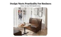 Booth Dining Set Retro Design Cafe Table and Chairs Multiple Combinations robust Construction for Restaurants, Bistros, Kitchen