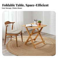 Foldable Square Dining Table Space-Saving Foldable Floor-Seating Table Portable Versatile for Adults, Students, Balcony, Bedroom