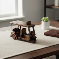 Three Wheel Motorcycle Statue Highlight Piece Bike Sculpture Vintage Style Pedal Cycle Figurine for Study Room