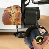 Adjustable Manual Bread Cutter Foldable Bread Cutter with Suction Feet Stainless Steel Compact for Home Bakers, Families, Kitchen