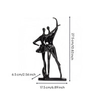 Ballet Dancer Figurine Rectangular Base Ballet Sculpture Dynamic Pose