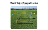Multifunctional 2 in 1 Agility Ladder Hurdle Long-Lasting Agility Ladder and Hurdle Set Lightweight Collapsible Footwork Training Kit Quick Setup for Athletes, Coaches, Kids, Outdoor, Gym