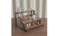 Countertop Display Effortless Setup to Install Multi Tiers Display Riser Sturdy Wood Step Shelf Organizer for Collectors