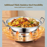 Alcohol Stove, Stainless Steel Hot Pot Cooker, Portable