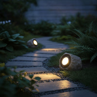 Automatic on/off Solar Lamp with Rock Exterior Dusk-to-Dawn Solar Garden Rock Light Waterproof Stone Lamp Weatherproof for Homeowners, Gardeners, Yard, Pathway, Flower Bed