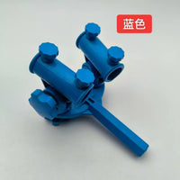 塑料双炮台钓箱钓椅万向炮台支架两用双头架杆可调节角度双杆支架