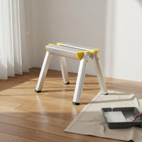 Aluminum Step Ladder Compact Single Step Tripod Base Stool Lightweight Small Portable Footstool for Kitchen, Closet, Garage