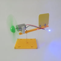 DIY Wind Turbine Model Educational Wind Generator Model Tabletop Generator with Propeller Hands-on for Students, Kids, Home School