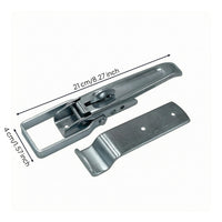 Galvanized Metal Latch Lock Latch Mechanism Long-Lasting Strike Plate Set Coiled-Loaded Latch Long-Lasting