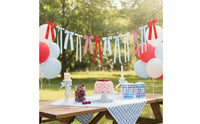 Bow Garland with Lace Ready to Hang Ribbon Bow Garland Vintage Ribbon Banner for Party Planners, Diy Decorators, Infant Shower, Candy Table, Mantel