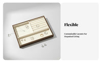 Multicompartment Jewelry Tray adaptable Compartments Compartmented Display Tray