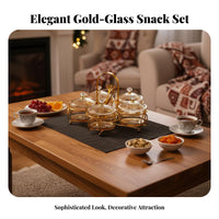 Divided Glass Serving Dish Food-Grade Material Compartment Snack Platter