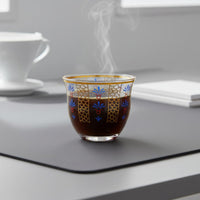 Middle Eastern Design Tea Glass Heat-Resistant Arabic Coffee Cup Handleless