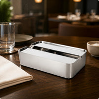 Metal Napkin Holder Sturdy Stainless Steel Tissue Box Minimalist Home Accessory for Hotel, Restaurant
