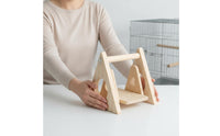 Relieves Boredom Bird Enclosure Rocking Toy Gnaw-Resistant Safe Wooden Bird Swing Detachable Design for Parrots, Small Birds