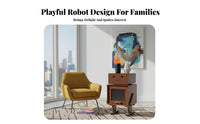 Robot-Shaped Cabinet Fun Character Side Table with Hidden Storage for residents