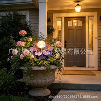 跨境Retro Flower Solar Courtyard Light 复古花朵太阳能庭院灯