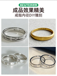 戒指内径刻字机金银铜首饰手动打标工具字母数字符号雕刻打金器材