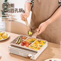 Non-Stick Frying Pan with Four Holes for Eggs and Steak