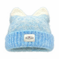 Cat Ear Knit Winter Hat, Warm, Women, Foldable, Travel