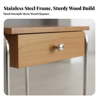 Single-Door Metal Locker utilitarian Look Bedside Table sturdy for Living Room