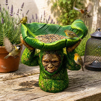 Gorilla-Shaped Bird Feeder Resin Gorilla Bird Feeder Weather Resistant