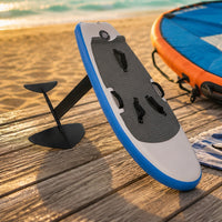 2 Pieces Inflatable Hydrofoil Board Textured Deck Surfboard and Hydrofoil Set Inflatable Surfboard Travel Friendly