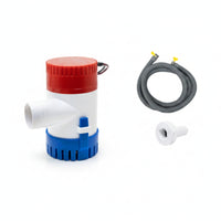 Black Power Lead 12V Bilge Pump Cylindrical Body 12v Bilge Pump Hose Kit