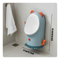Wall Mountable Kids Urinal Detachable Bowl Wall Mounted Kids Urinal Spatter Guard Young Child Training Potty for Young Children