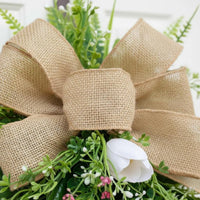 Artificial Blossom Wreath Family Appreciation Day Gift Blossom Door Swag Vintage Homestead Style House Decoration for Porch