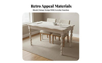 prepared to Finish Carved Leg Dining Table Rustic Country design Unfinished Carved Leg Table Vintage Design Household Furniture Ornate Carvings for DIY hobbyists, Apartment Dwellers, Homeowners, Kitchen, Restaurant, Bistro, Home