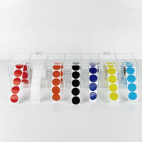 7-Slot Label Dispenser Dustproof Lid Weekly Sticker Dispenser Transparent