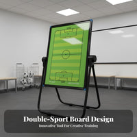 Dry Erase Freestanding Soccer Board Portable Soccer Coaching Board Height Adjustable for Coaches, PE Teachers, Training, Locker Room