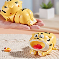 Plastic Wind-up Tiger Toy Compact Crawling Tiger Figure Molded Wind up Creature Figures Clockwork