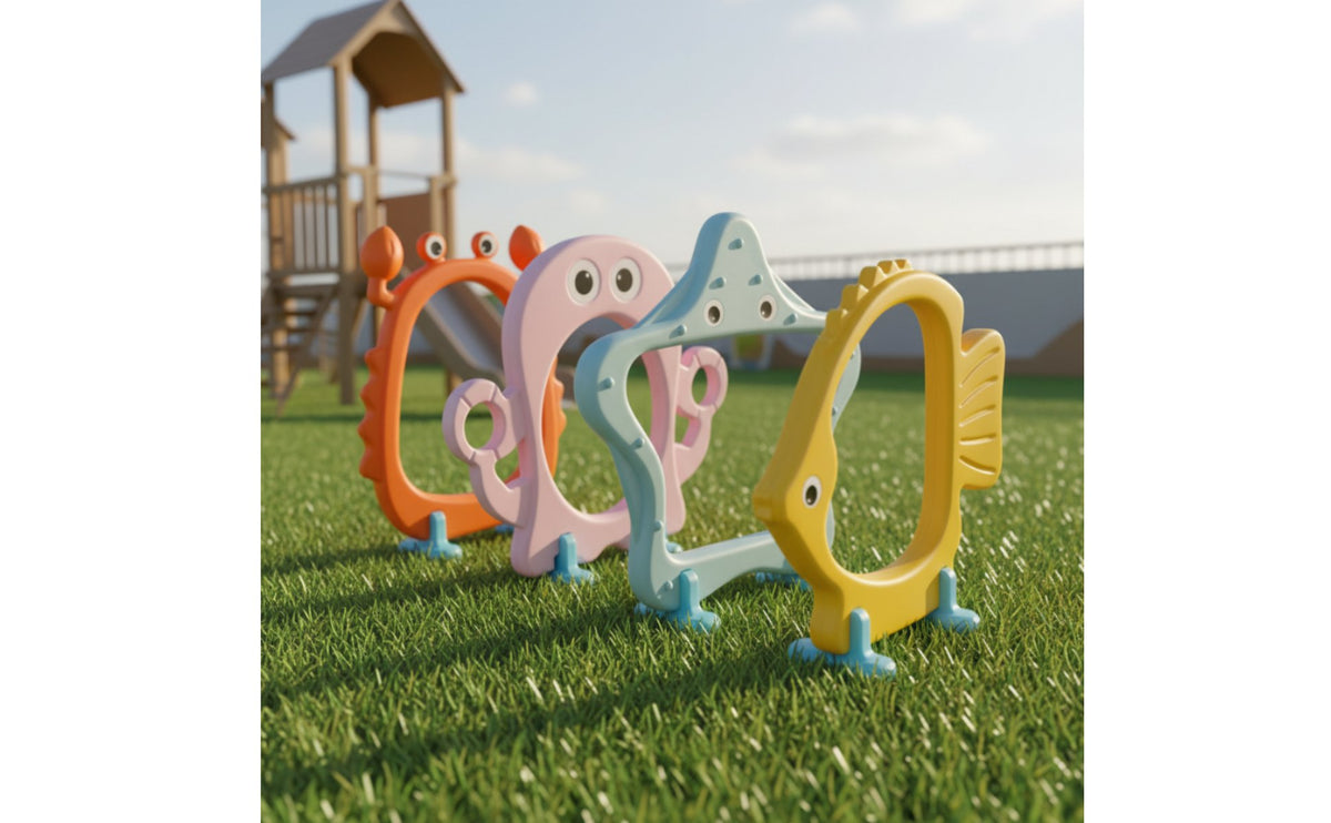 Arch Gate Indoor Outdoor Use Children's Crawl Arch Heavy Duty Toy Obstacle Hoop for Preschoolers, Daycare