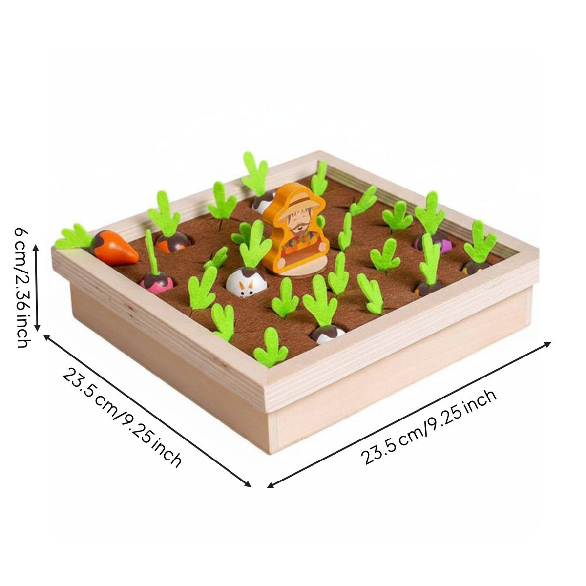 40 Pieces Pull Radish Game Early Learning Farm Memory Chess Color Recognition Wooden Memory Chess for Home