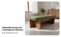 Minimalist Aesthetic Backless Upholstered Bench Easy to Clean Long Restaurant Bench Long-Lasting Construction Cushioned Cube Stool High-Density Foam Cushion for Cafe Owners, Interior Designers, Coffee Shop, Tea House, Lounge Area