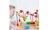 Threepath Bead Mazes Fine Motor Skills Wooden Bead Mazes Sensory Development Wooden Activity Toy for Young Children, Playroom