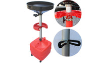 Mobile Oil Drain Cart with Funnel Portable Waste Oil Collector with Tray Heavy Duty Pan Quick Cleanup for Mechanics, Auto Technicians, Garage, Workshop