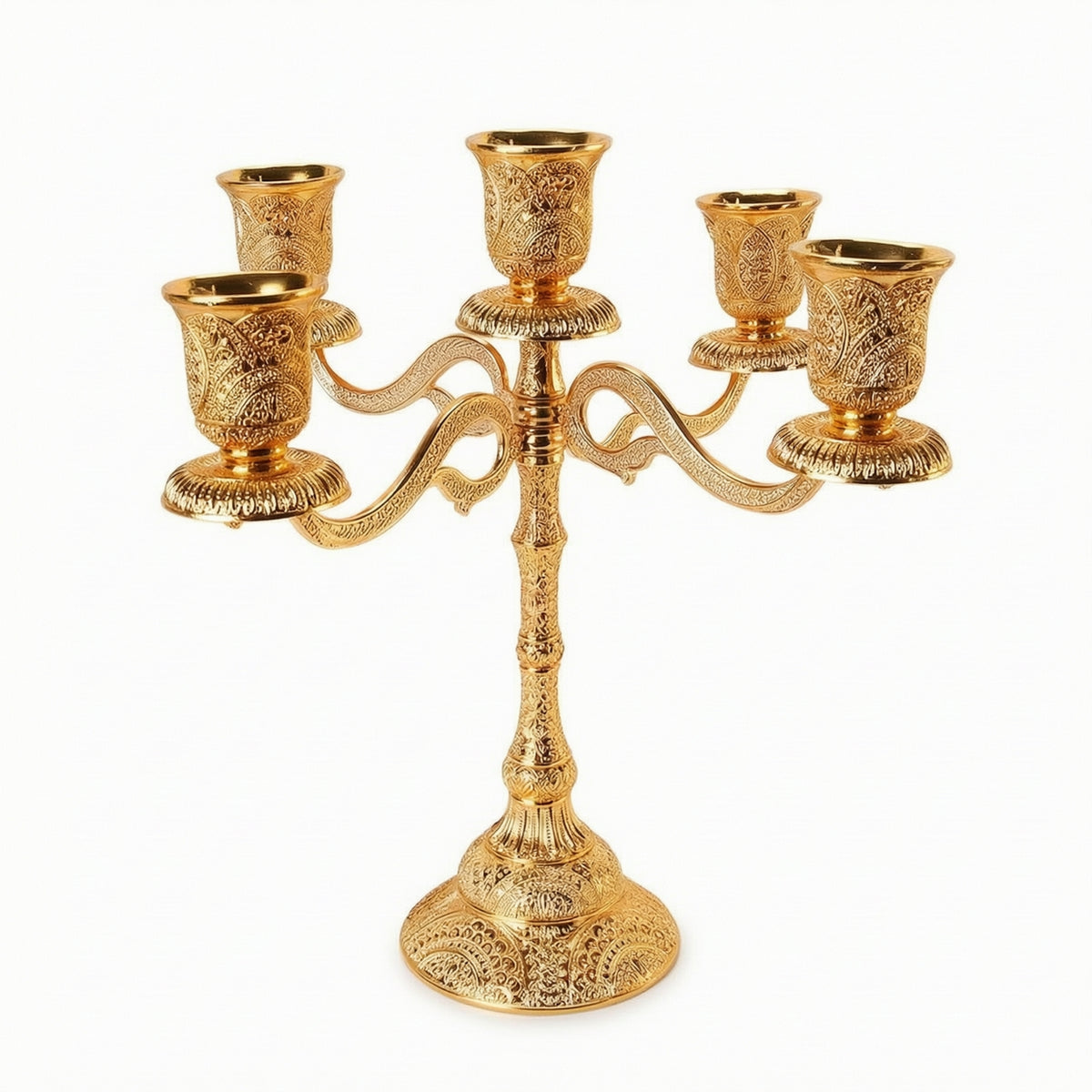Candelabra with Pedestal Base Elegant Metal Candle Holder Luxurious for Banquets
