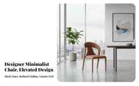 Upholstered Exposedrear Side Chair Modern Minimalist Design Dining Seat Versatile Use Easy to Clean for Kitchen, Cafe